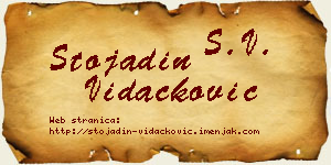Stojadin Vidačković vizit kartica